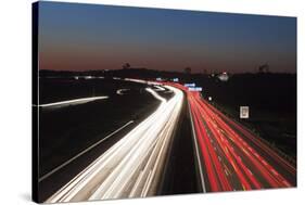 Rush Hour on the A8 Autobahn, Stuttgart, Baden Wurttemberg, Germany, Europe-Markus Lange-Stretched Canvas