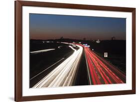 Rush Hour on the A8 Autobahn, Stuttgart, Baden Wurttemberg, Germany, Europe-Markus Lange-Framed Photographic Print