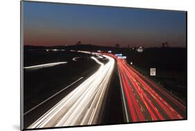 Rush Hour on the A8 Autobahn, Stuttgart, Baden Wurttemberg, Germany, Europe-Markus Lange-Mounted Photographic Print