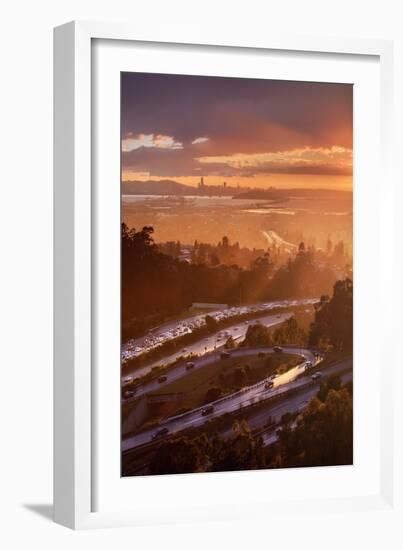 Rush Hour Storm - Sunset Oakland San Francisco  Vincent James-Vincent James-Framed Photographic Print