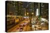 Rush hour traffic in Central, Hong Kong Island, Hong Kong, China, Asia-Fraser Hall-Stretched Canvas