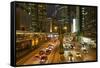 Rush hour traffic in Central, Hong Kong Island, Hong Kong, China, Asia-Fraser Hall-Framed Stretched Canvas