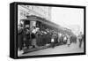 Rush Hour Traffic in Washington, DC Packs Trolley Cars-null-Framed Stretched Canvas