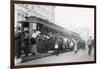 Rush Hour Traffic in Washington, DC Packs Trolley Cars-null-Framed Art Print