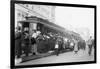 Rush Hour Traffic in Washington, DC Packs Trolley Cars-null-Framed Art Print