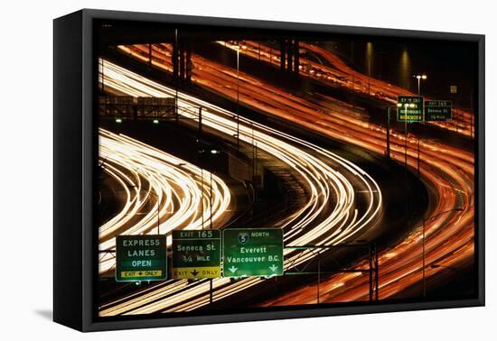 Rush Hour Traffic on Interstate 5-Paul Souders-Framed Stretched Canvas