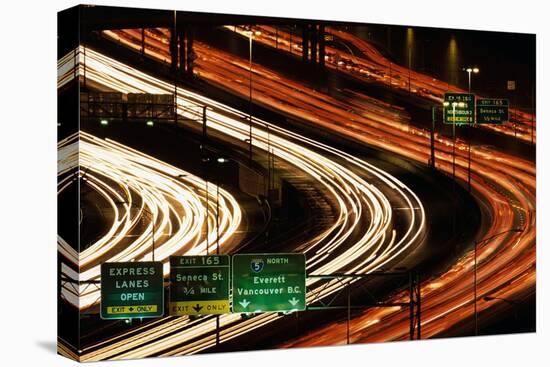 Rush Hour Traffic on Interstate 5-Paul Souders-Stretched Canvas
