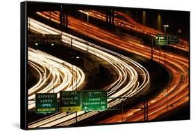 Rush Hour Traffic on Interstate 5-Paul Souders-Framed Stretched Canvas