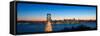 Rush Hour Traffic on the Bay Bridge with San Francisco Skyline at Dusk, San Francisco Bay-null-Framed Stretched Canvas