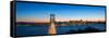 Rush Hour Traffic on the Bay Bridge with San Francisco Skyline at Dusk, San Francisco Bay-null-Framed Stretched Canvas