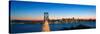 Rush Hour Traffic on the Bay Bridge with San Francisco Skyline at Dusk, San Francisco Bay-null-Stretched Canvas