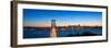 Rush Hour Traffic on the Bay Bridge with San Francisco Skyline at Dusk, San Francisco Bay-null-Framed Photographic Print