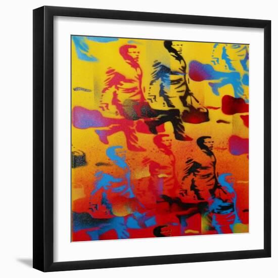 Rush Hour-Abstract Graffiti-Framed Giclee Print