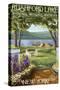Rushford Lake, New York Scene-Lantern Press-Stretched Canvas