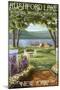 Rushford Lake, New York Scene-Lantern Press-Mounted Art Print