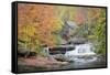 Rushing Creek and Old Gristmill-Owaki/Kulla-Framed Stretched Canvas