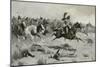 Rushing Red Lodges Passed Through the Line, C.1900-Frederic Remington-Mounted Giclee Print