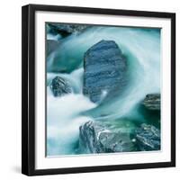 Rushing Water and Rocks on South Island, New Zealand-Micha Pawlitzki-Framed Photographic Print