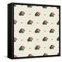 Rusian Bear Seamless Pattern-vector pro-Framed Stretched Canvas