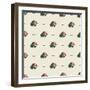 Rusian Bear Seamless Pattern-vector pro-Framed Art Print