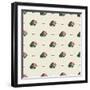 Rusian Bear Seamless Pattern-vector pro-Framed Art Print