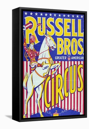 "Russell Bros--Greater American Circus", Circa 1940-null-Framed Stretched Canvas