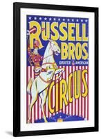 "Russell Bros--Greater American Circus", Circa 1940-null-Framed Giclee Print