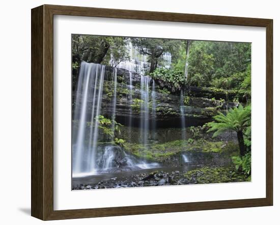 Russell Falls, Mount Field National Park, UNESCO World Heritage Site, Tasmania, Australia, Pacific-Jochen Schlenker-Framed Photographic Print