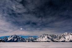 Jupiter setting over Mount Moran, Grand Teton National Park-Russell Laman-Stretched Canvas