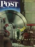 "How to Operate a Power Plant," Saturday Evening Post Cover, October 2, 1943-Russell Patterson-Mounted Giclee Print