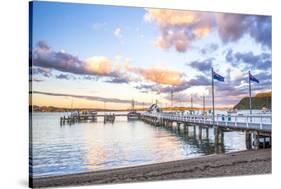 Russell Pier at Sunset, Bay of Islands, Northland Region, North Island, New Zealand, Pacific-Matthew Williams-Ellis-Stretched Canvas