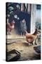 Russell’s chickens-Kevin Dodds-Stretched Canvas