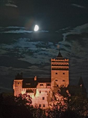 Dracula Castle at Night, Bran Castle, Transylvania, Romania