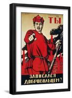 Russia: Army Poster, 1920-Dmitry Moor-Framed Giclee Print
