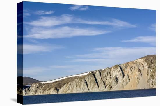 Russia, Chukotka, Provideniya, View of Cliff and Sea-Alida Latham-Stretched Canvas