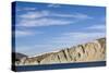 Russia, Chukotka, Provideniya, View of Cliff and Sea-Alida Latham-Stretched Canvas