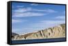 Russia, Chukotka, Provideniya, View of Cliff and Sea-Alida Latham-Framed Stretched Canvas