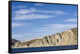 Russia, Chukotka, Provideniya, View of Cliff and Sea-Alida Latham-Framed Stretched Canvas