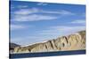 Russia, Chukotka, Provideniya, View of Cliff and Sea-Alida Latham-Stretched Canvas