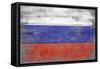 Russia Country Flag - Barnwood Painting-Lantern Press-Framed Stretched Canvas