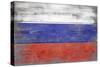 Russia Country Flag - Barnwood Painting-Lantern Press-Stretched Canvas