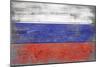 Russia Country Flag - Barnwood Painting-Lantern Press-Mounted Art Print
