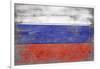 Russia Country Flag - Barnwood Painting-Lantern Press-Framed Art Print