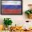 Russia Country Flag - Barnwood Painting-Lantern Press-Framed Art Print displayed on a wall