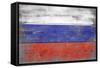 Russia Country Flag - Barnwood Painting-Lantern Press-Framed Stretched Canvas