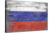 Russia Country Flag - Barnwood Painting-Lantern Press-Stretched Canvas