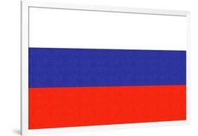 Russia Country Flag - Letterpress-Lantern Press-Framed Art Print