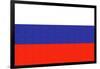 Russia Country Flag - Letterpress-Lantern Press-Framed Art Print