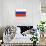 Russia Country Flag - Letterpress-Lantern Press-Art Print displayed on a wall