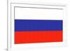 Russia Country Flag - Letterpress-Lantern Press-Framed Art Print